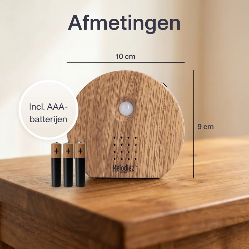 Melodiez Nature Box Donker Hout: Afmetingen