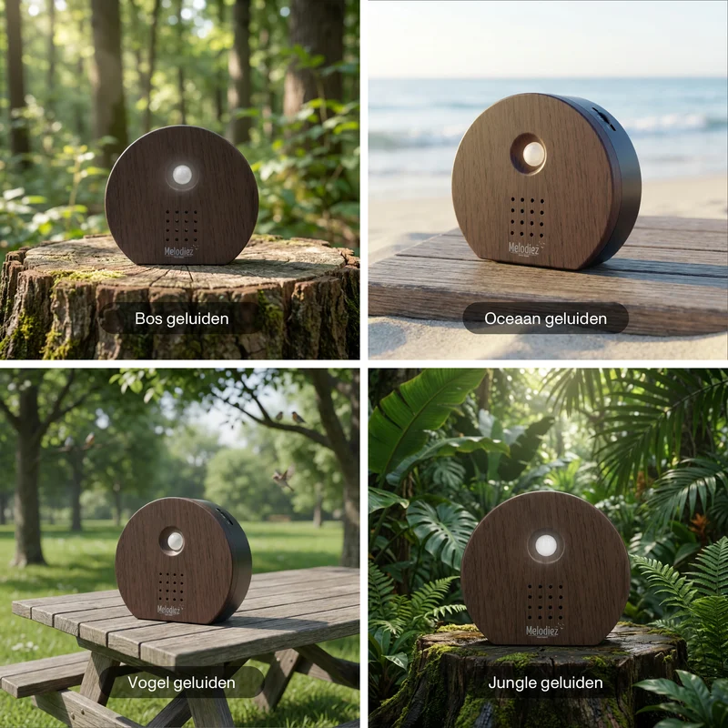 Melodiez Nature Box Ebbenhout: Beschikbare natuurgeluiden