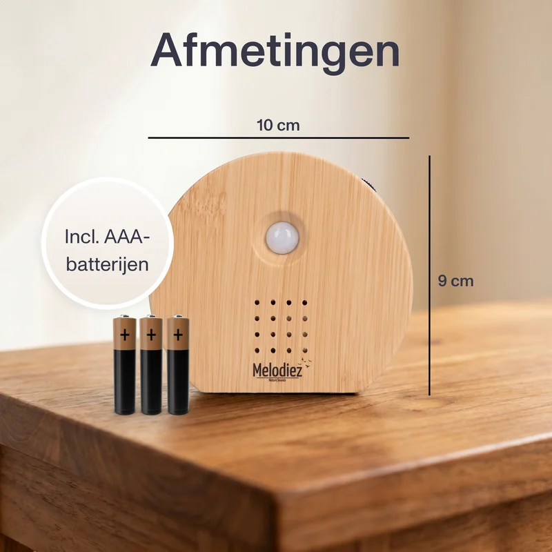Melodiez Nature Box Licht hout: Afmetingen
