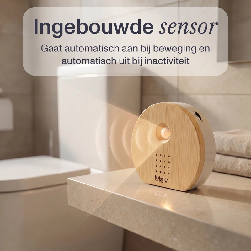 Melodiez Nature Box Licht hout: Bewegingssensor in werking