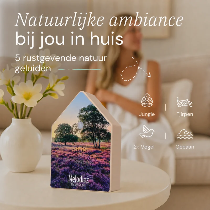 Melodiez Nature Box Lavender Dawn: Beschikbare natuurgeluiden