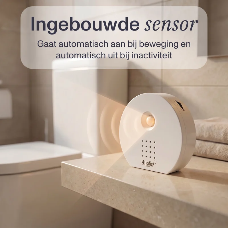 Melodiez Nature Box Wit: Bewegingssensor in werking