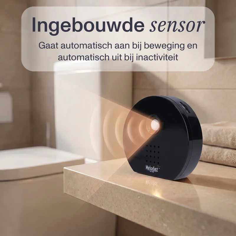 Melodiez Nature Box Zwart: Bewegingssensor in werking
